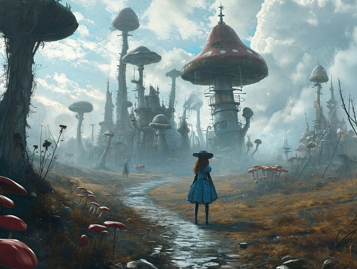 Alice in Wonderland Post Apocalyptic Artwork