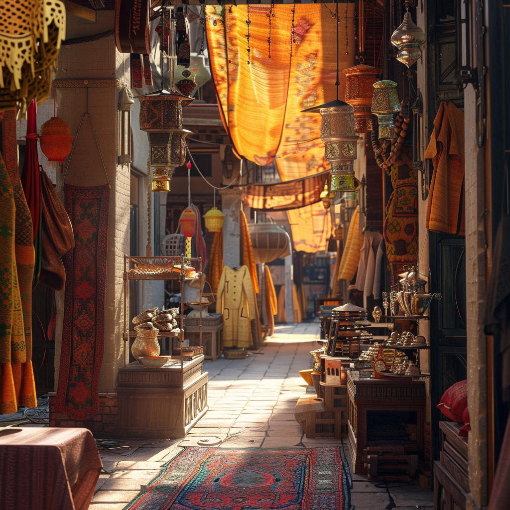 Ancient Oriental Bazaar Silk Road