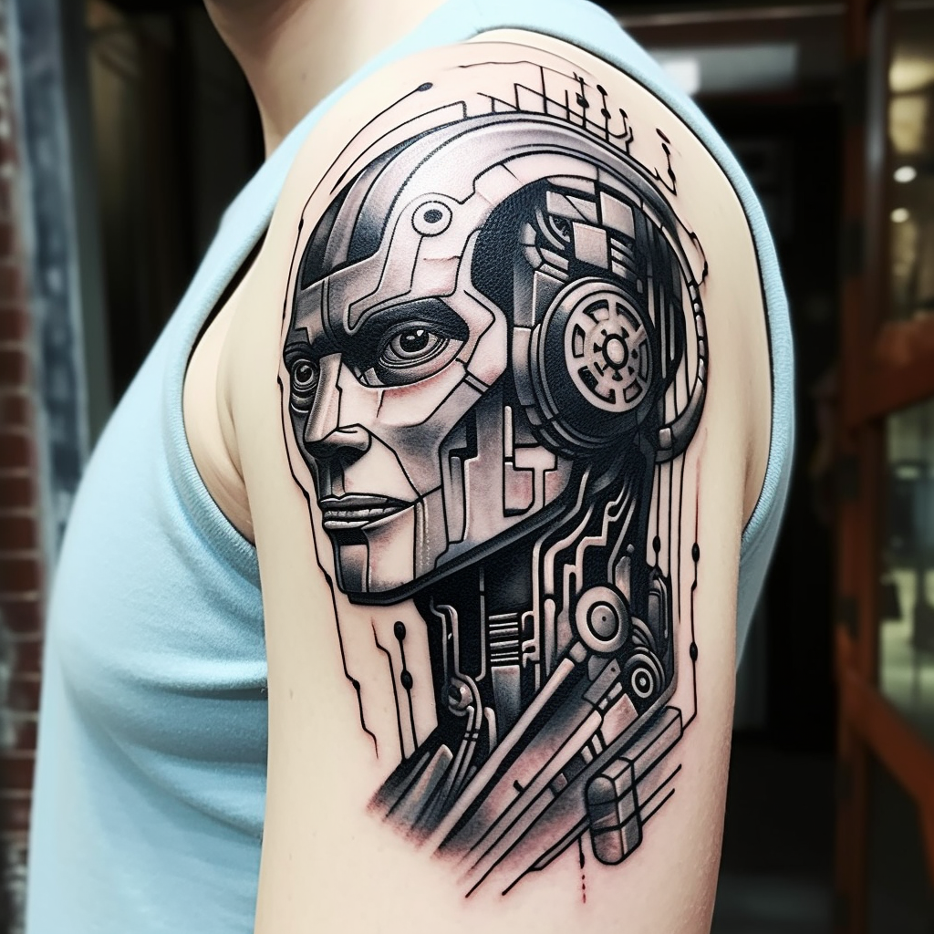 Android Arm Tattoo Design