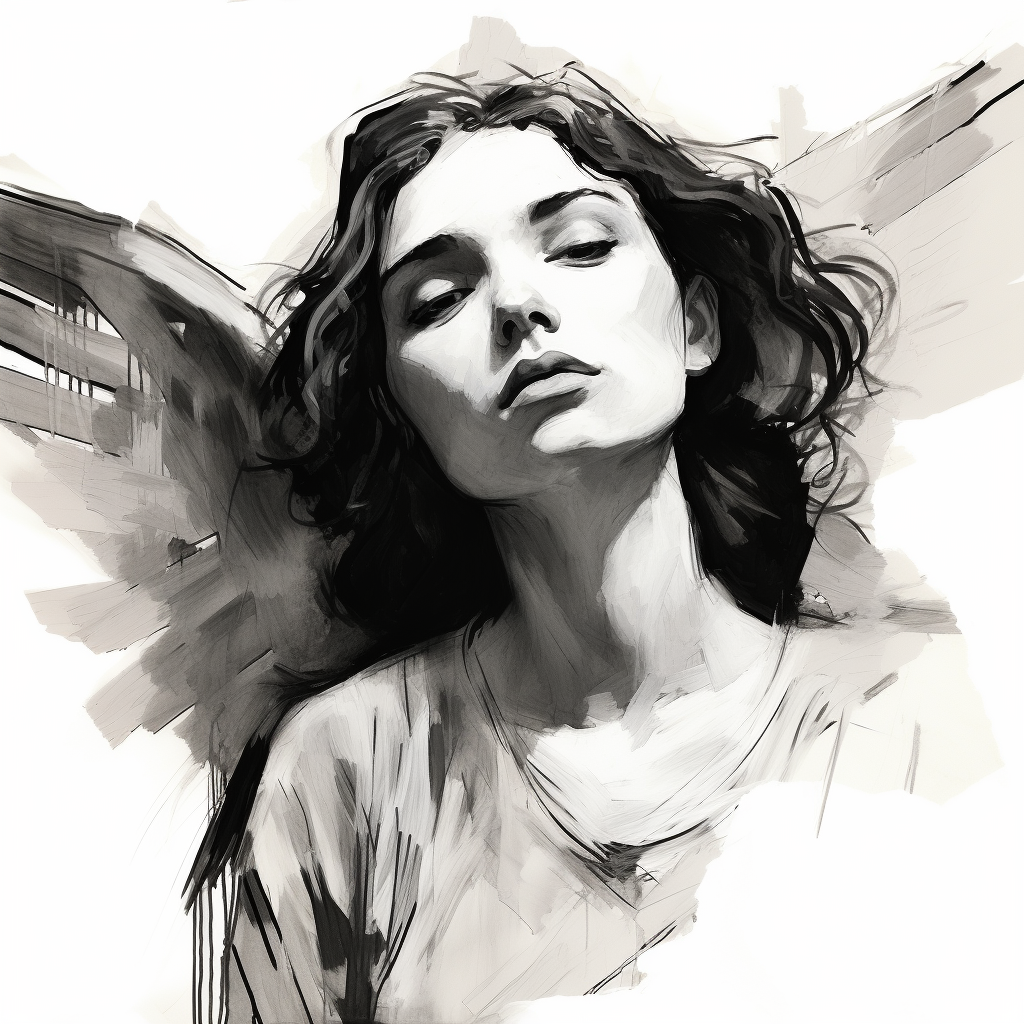 Sketch of bemused angel