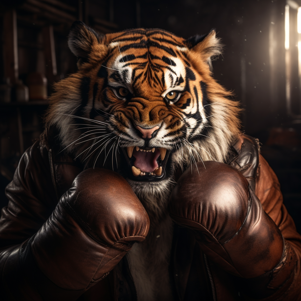 Tiger with Boxing Glove