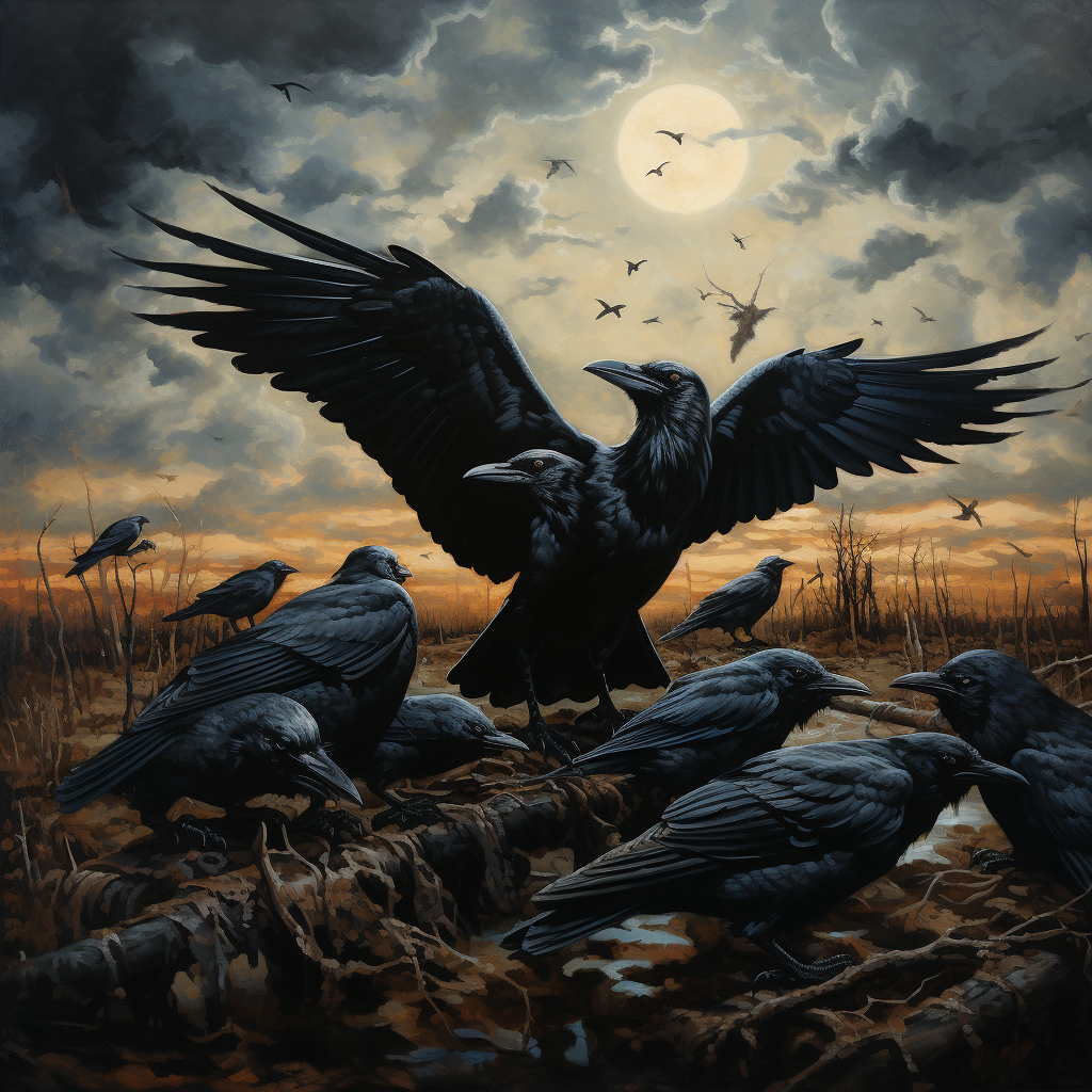 Anthropomorphic murder of crows