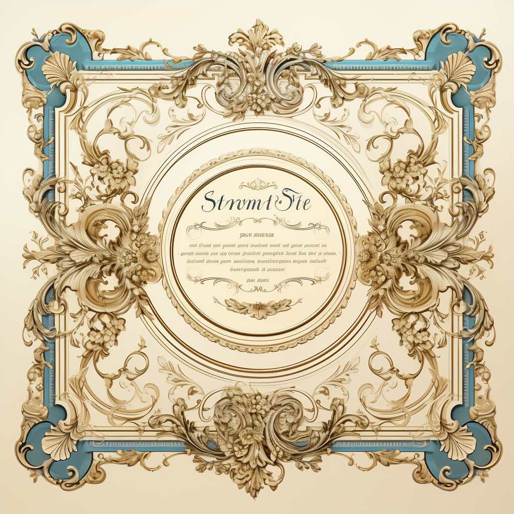 Antique certificate border design