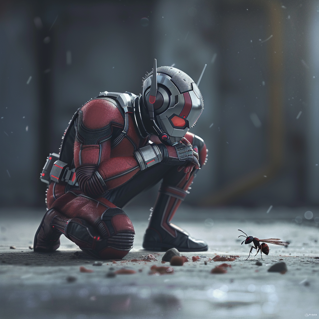 Crying Ant-Man Stock