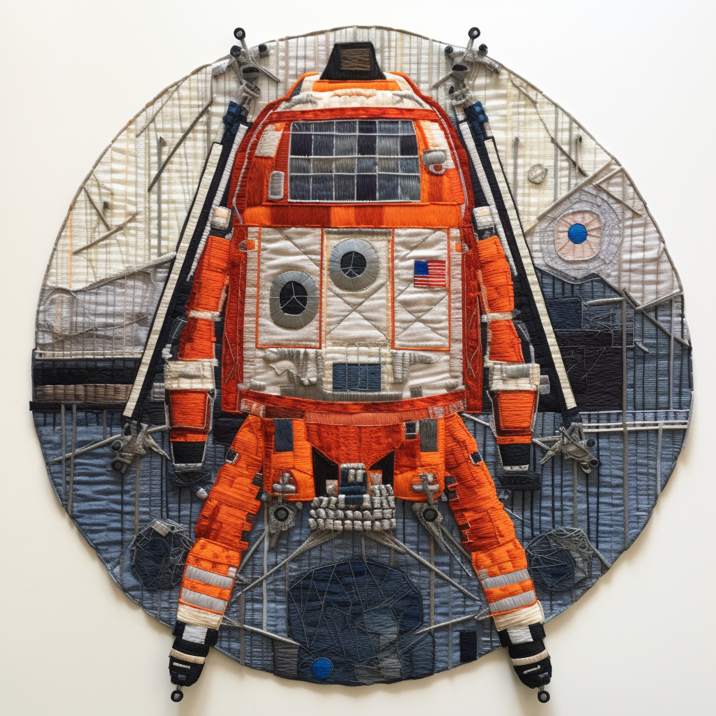 Iconic Apollo Lunar Lander Applique Emblem