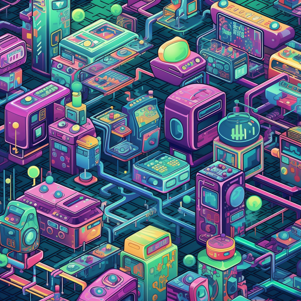 Arcade pixel art background