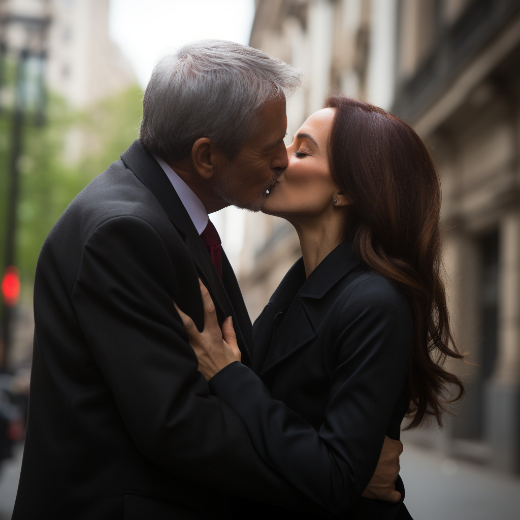 Argentinas President Alberto Fernandez kisses Angelina Jolie