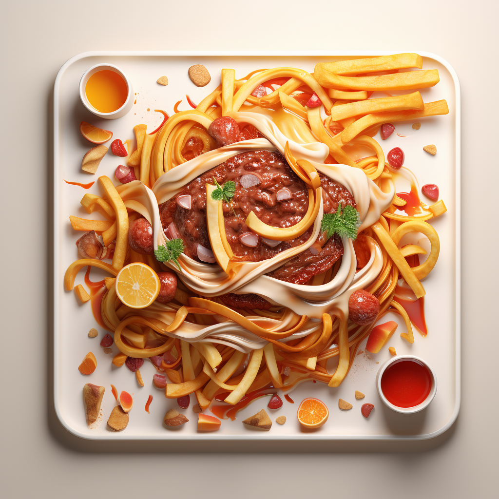 Artgerm-inspired delicious food icons