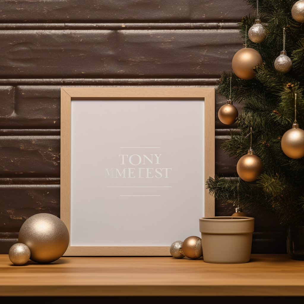 Artwork and Prints Mockup on Wooden Frame