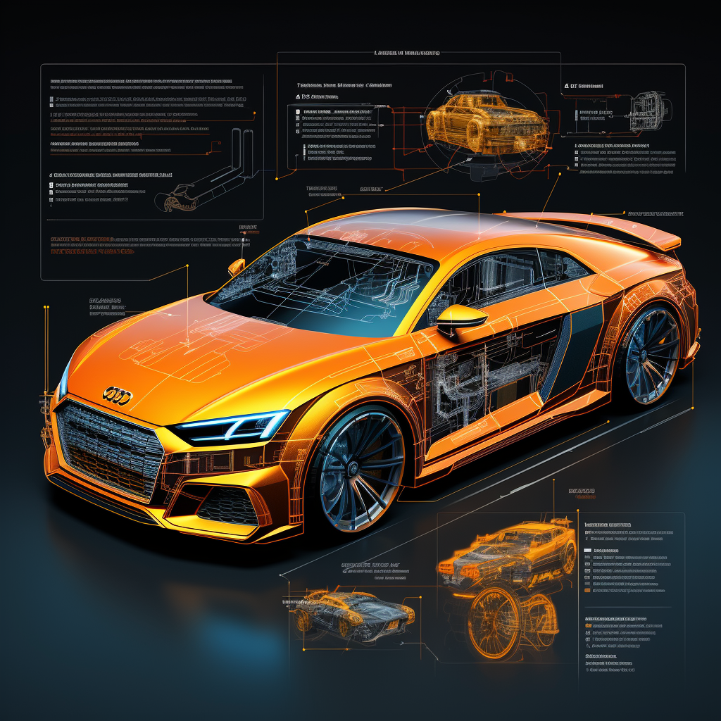 Audi TT 8j Blueprint Sketch