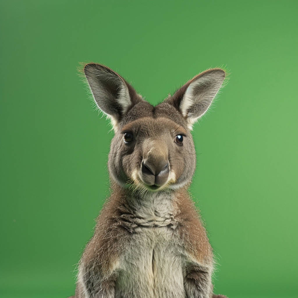 Aussie on green screen