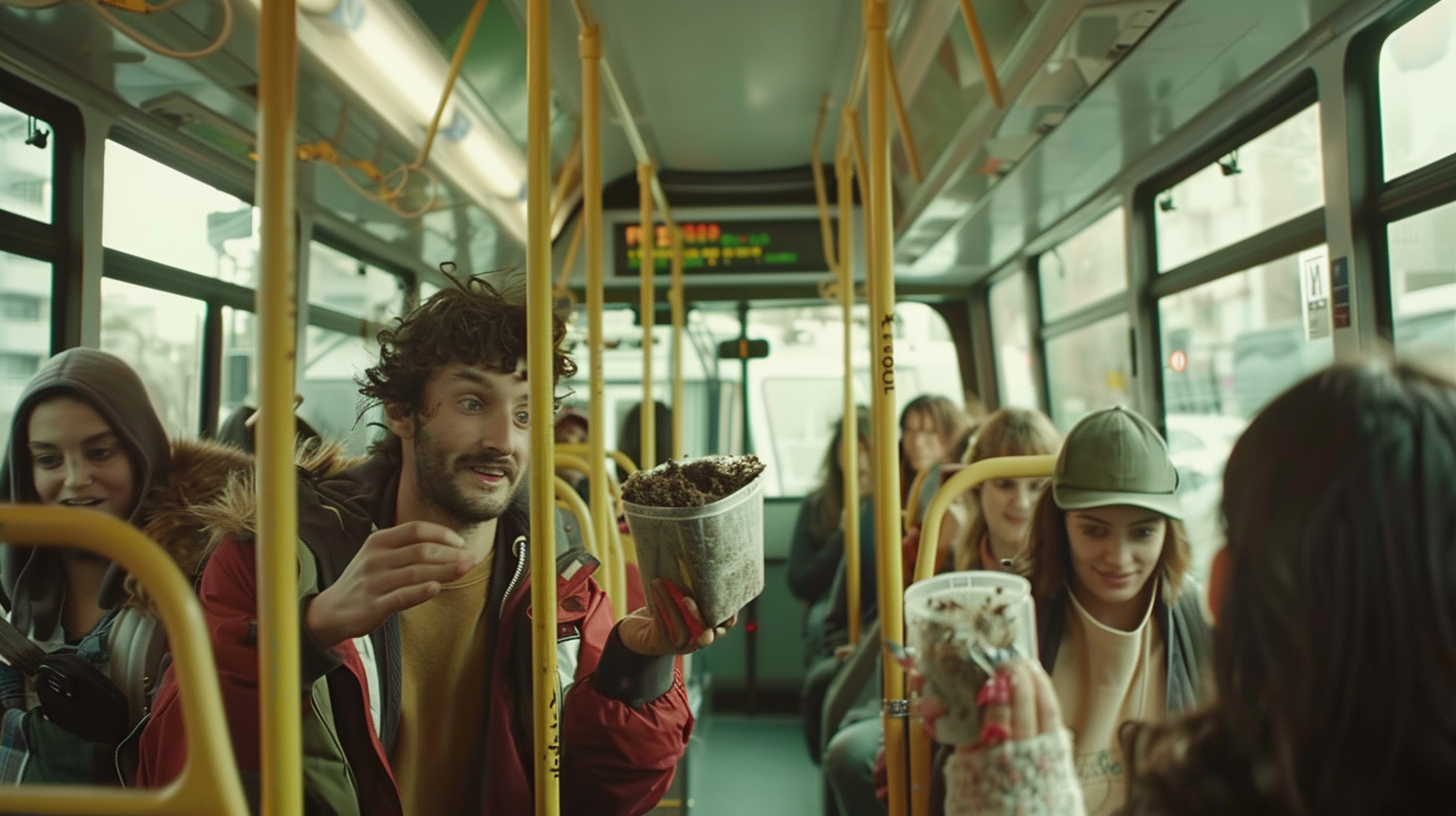 Diverse group on Australian bus