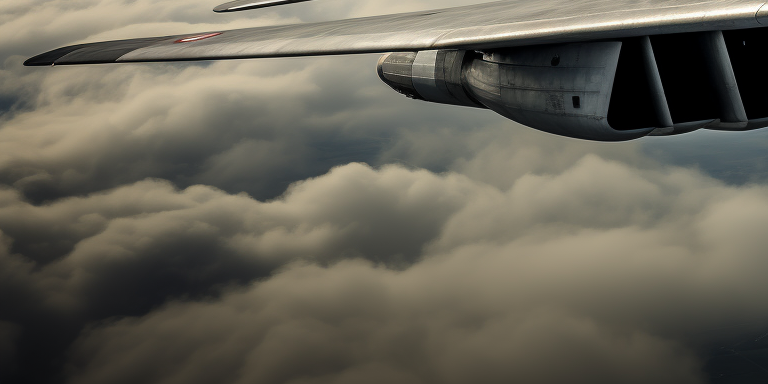 Avro Vulcan strategic bomber in action