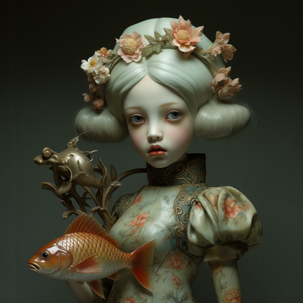 Baby Doll with Fish Head