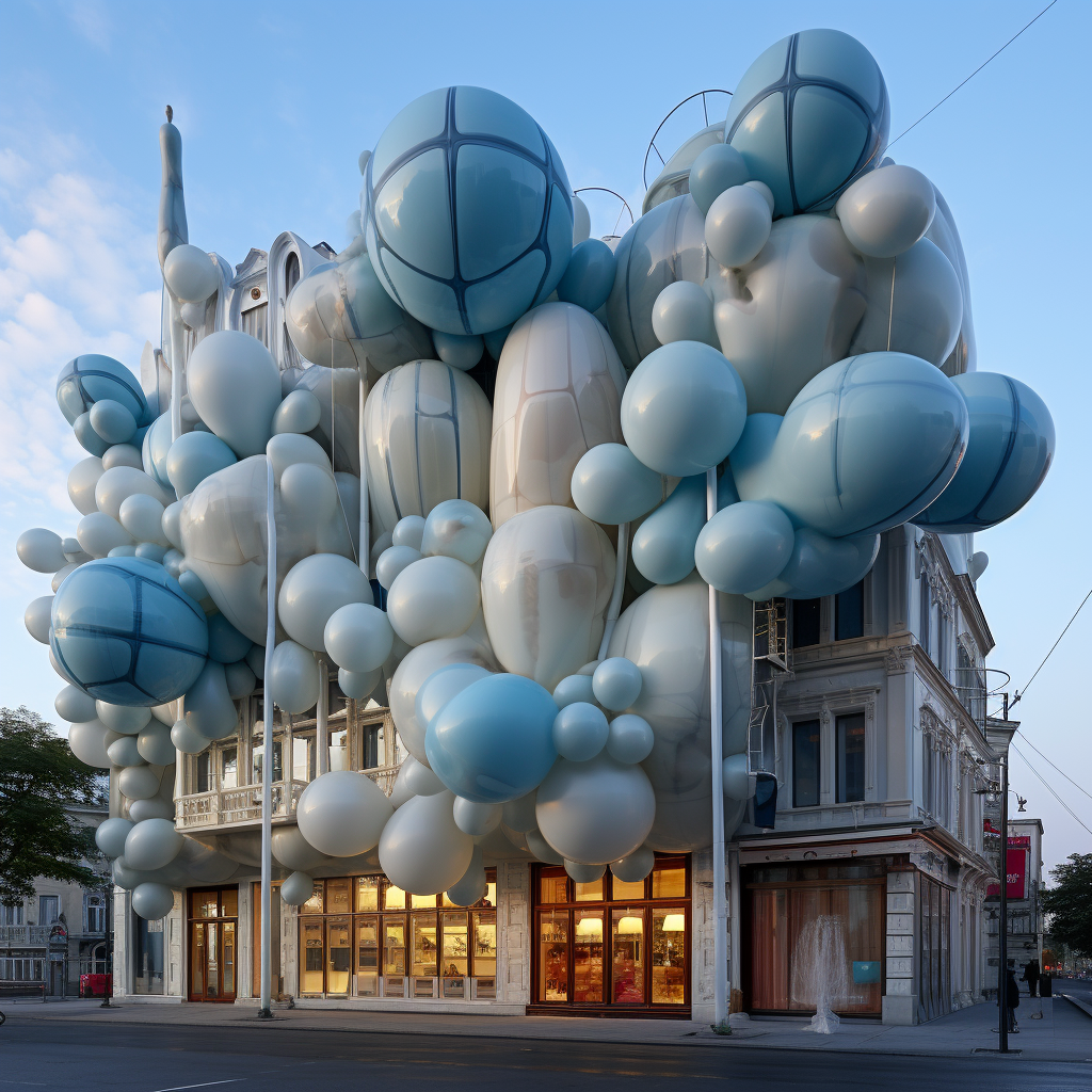 Balloon tied to HVAC pipes