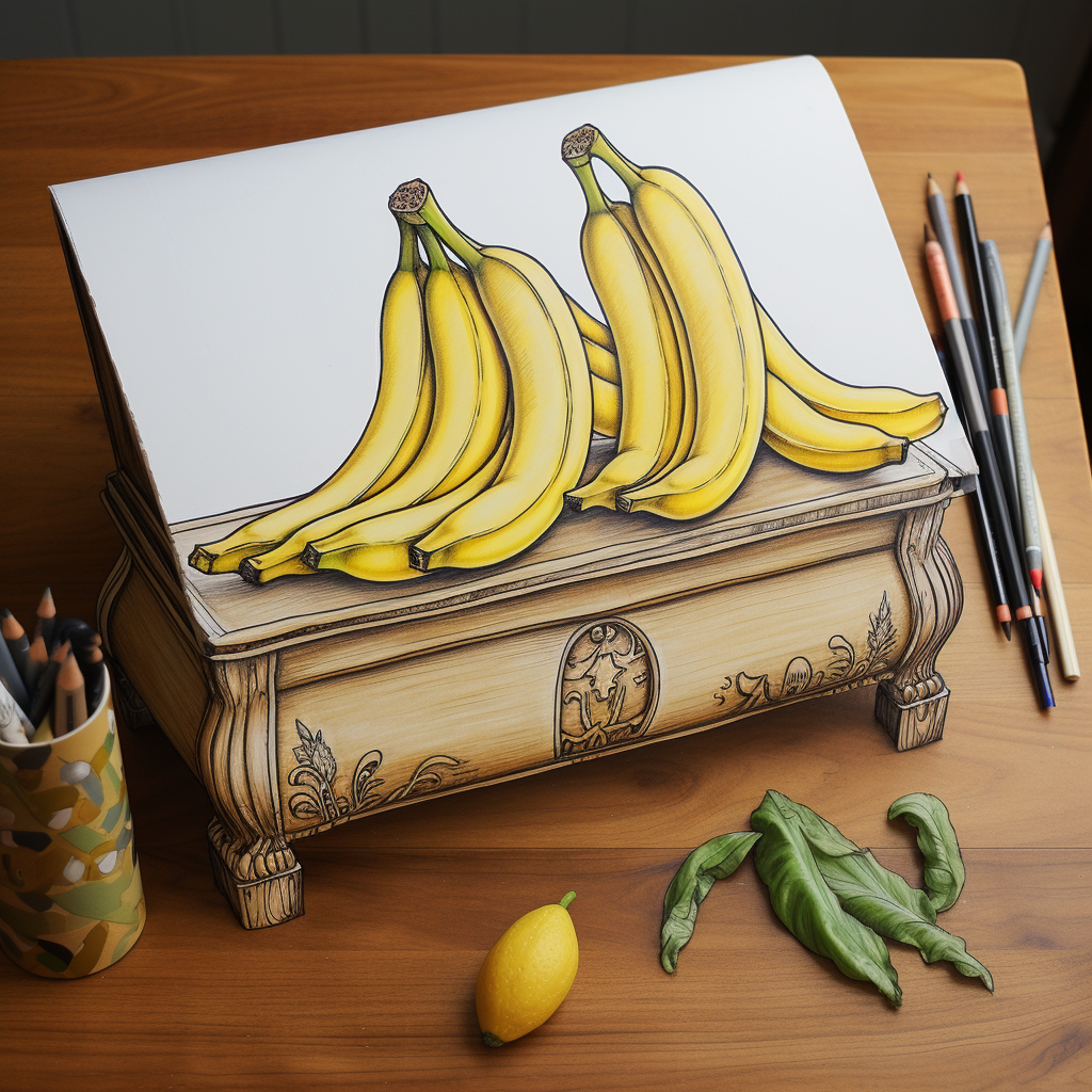 Banana Casket Manga Style Table