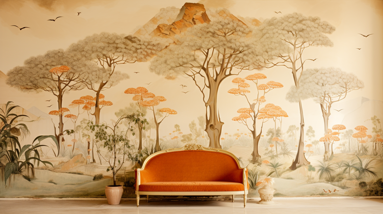 Beautiful Baobab Trees in De Gournay Style