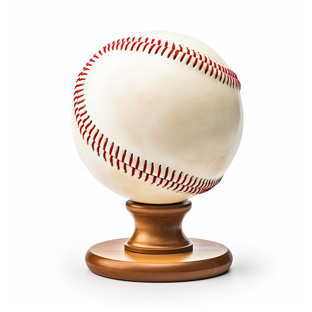 Baseball on white background