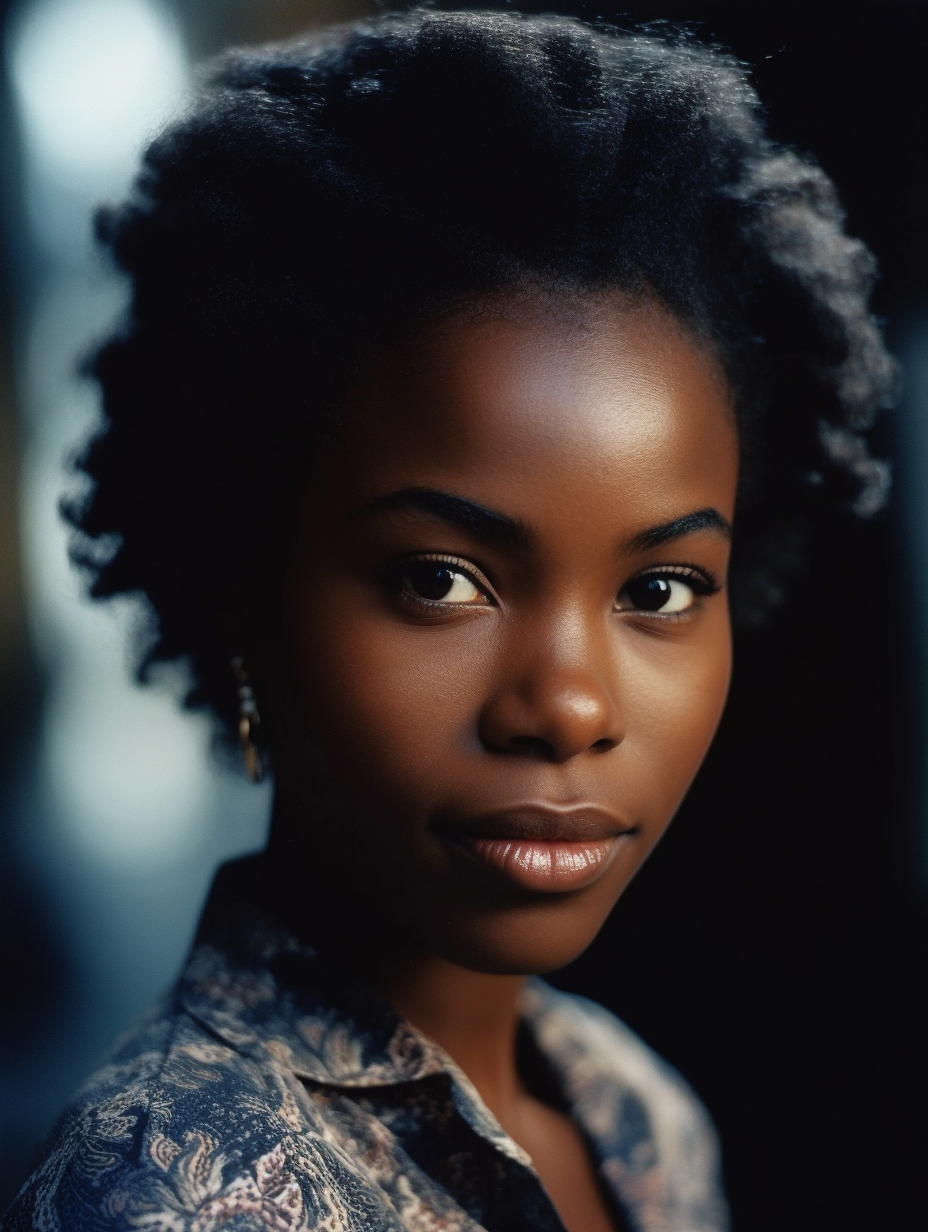 Attractive African girl with soft features