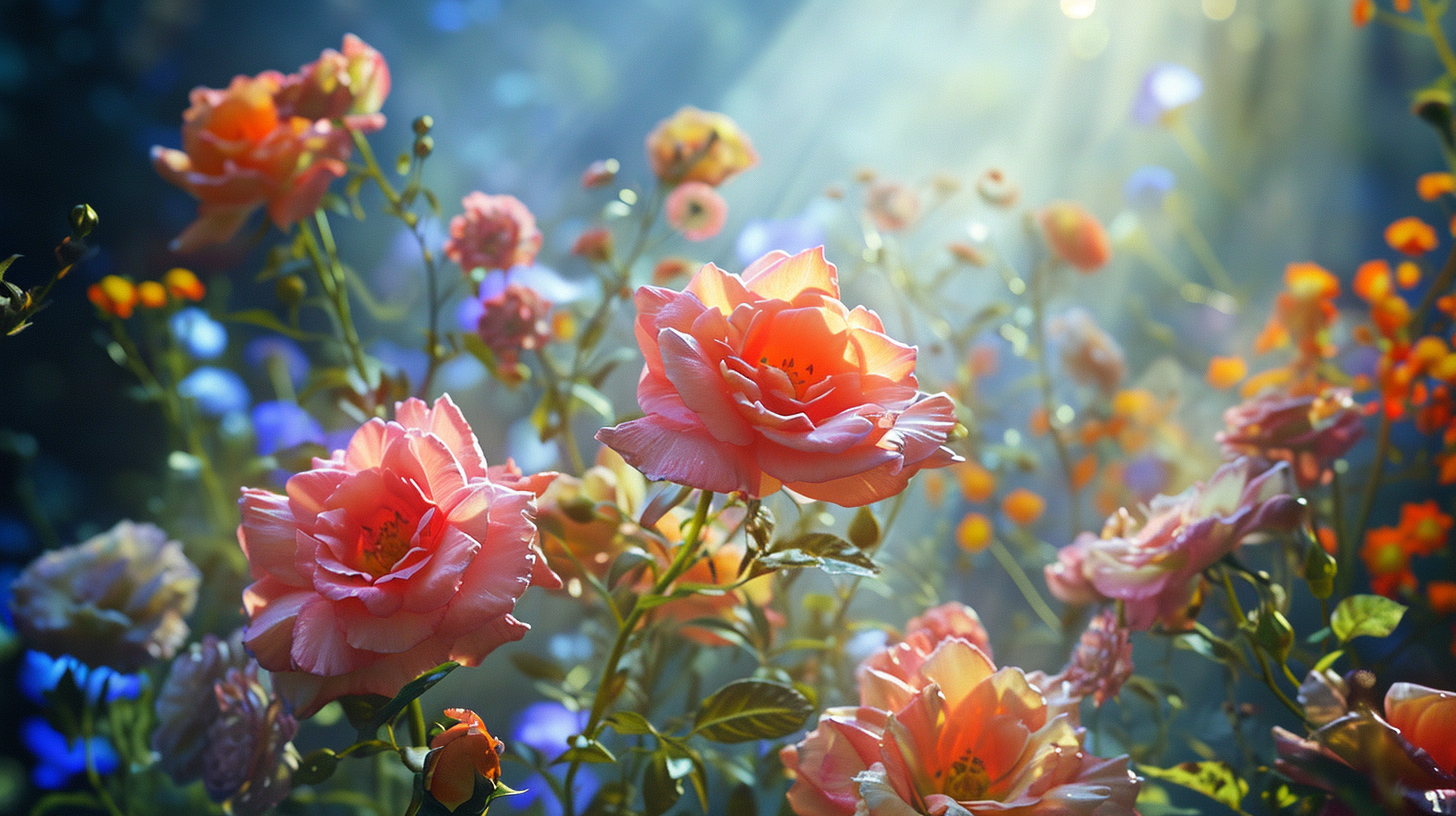 Beautiful Flowers Calm Realistic Photo