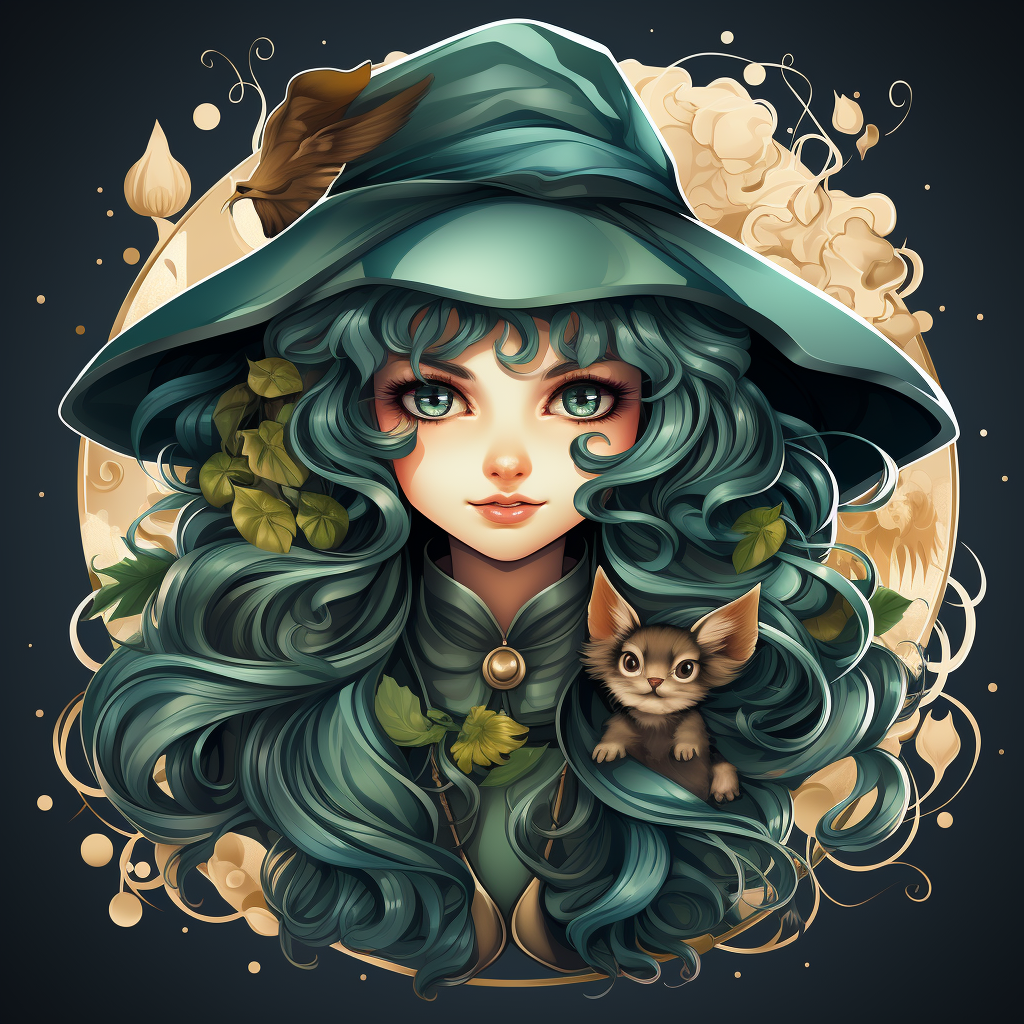 Gorgeous Wizard Emerald with Green Hair and Eyes