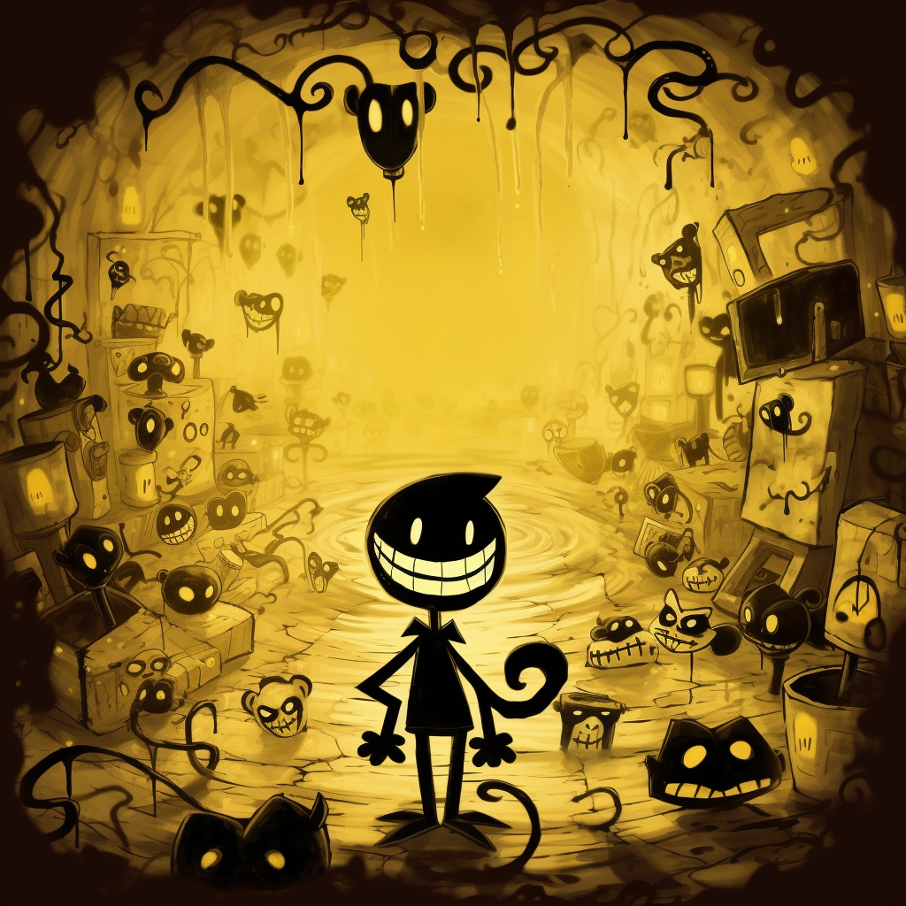 Funny and friendly Bendy and the Ink Machine background