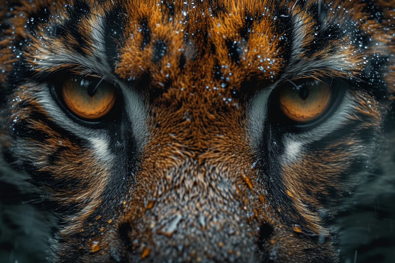 Bengal Panther Close-Up Focused Eyes