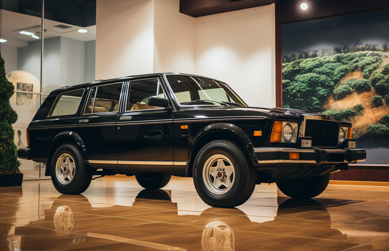 Black Bentley Bentayga SUV in Showroom