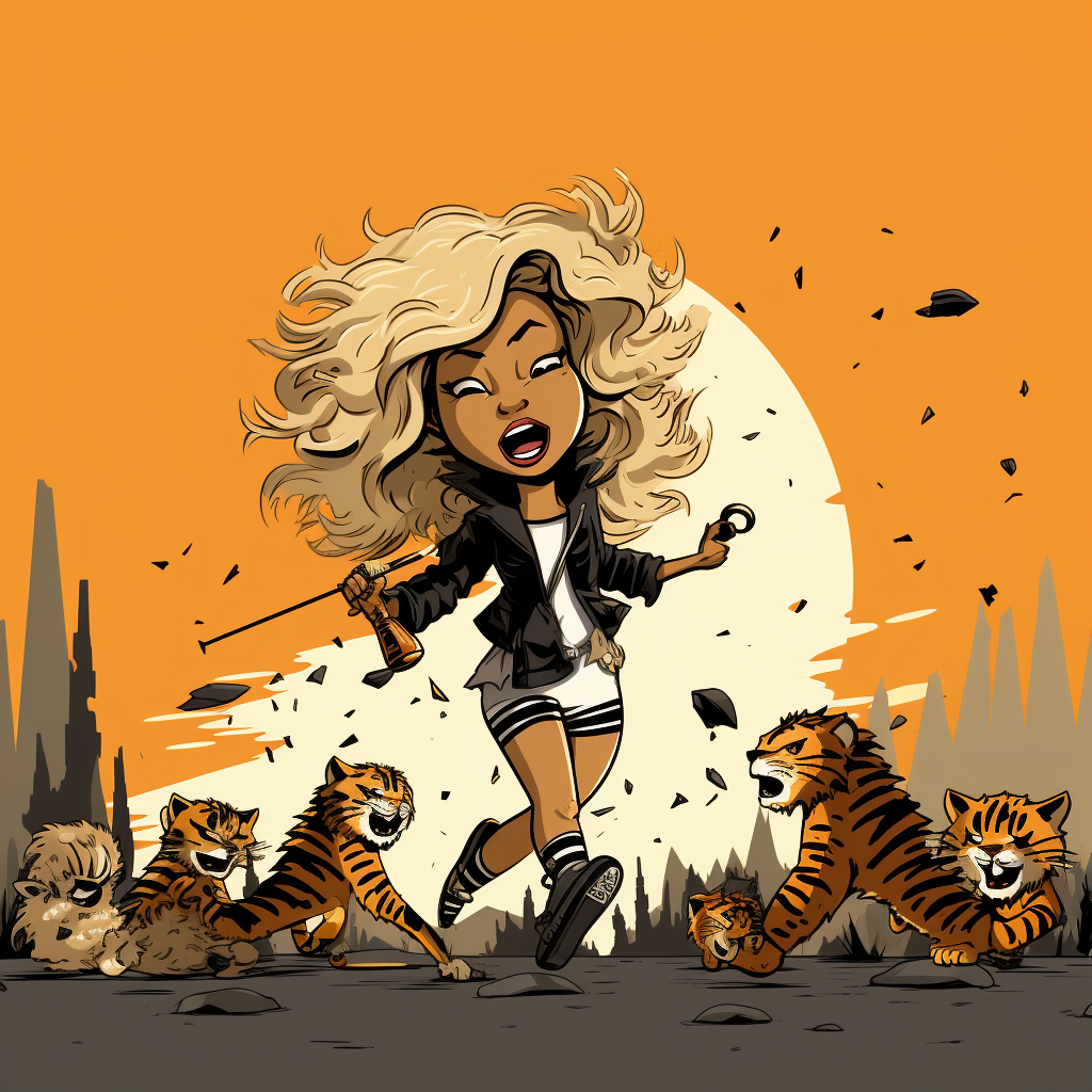 Beyoncé in Calvin and Hobbes Style