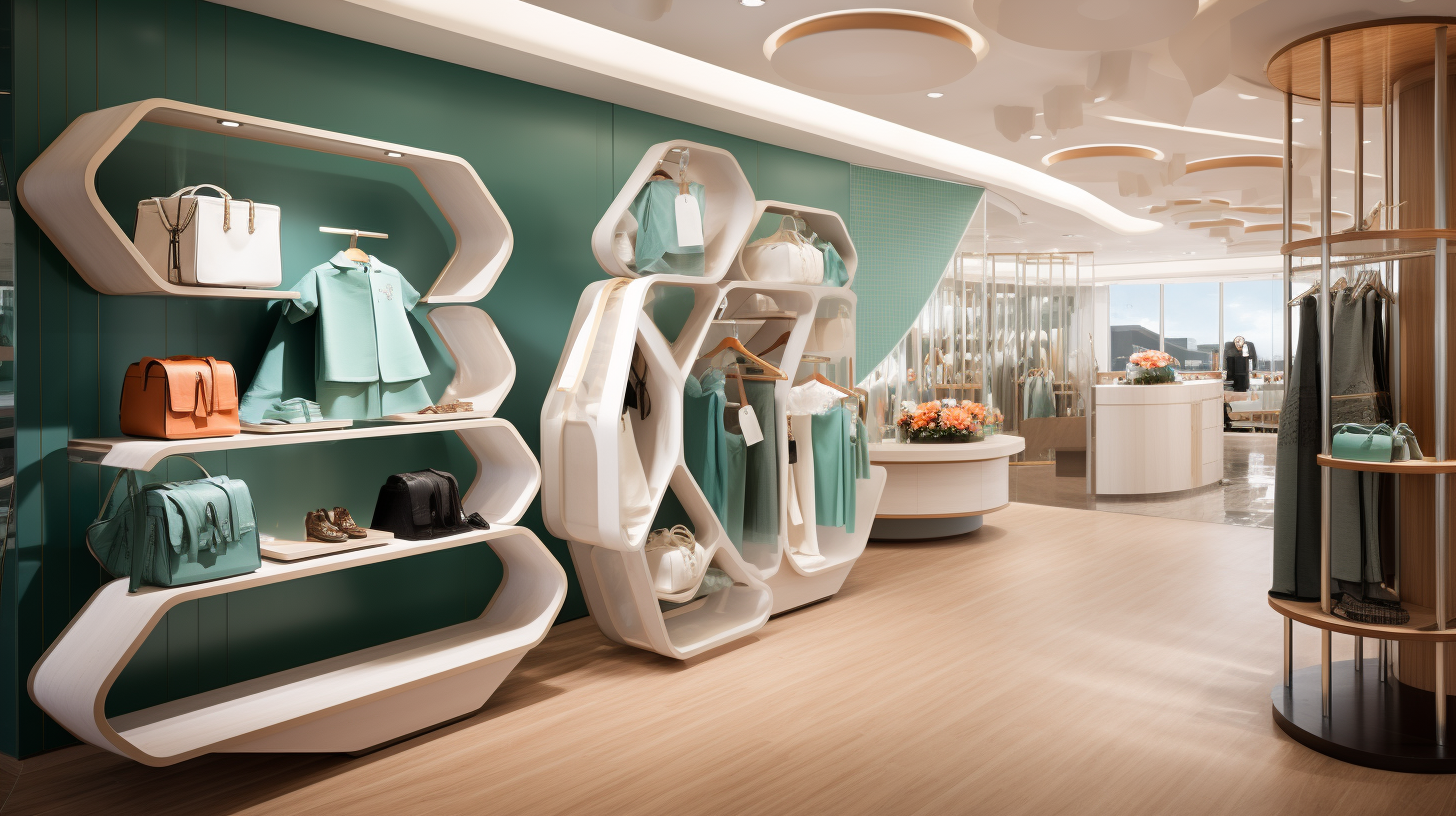 Feminine retail interior with trendy designs