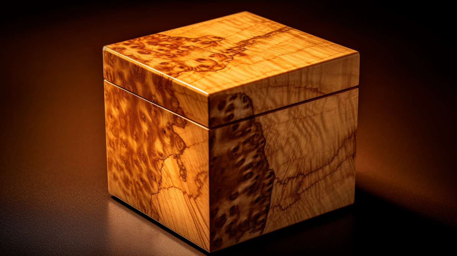 Birdseye Maple Wood Box with Smooth Finish