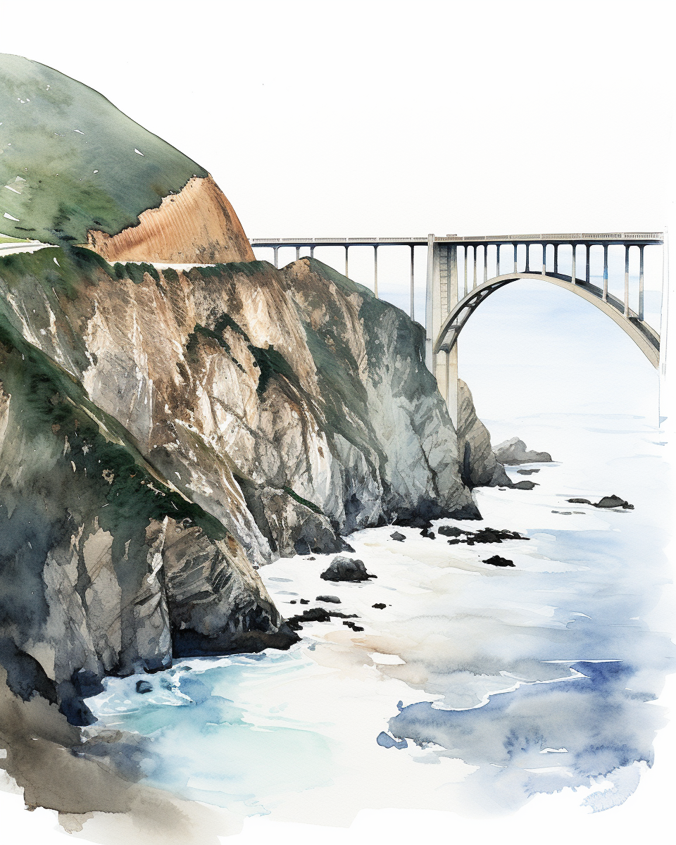 Beautiful Bixby Bridge Sketch