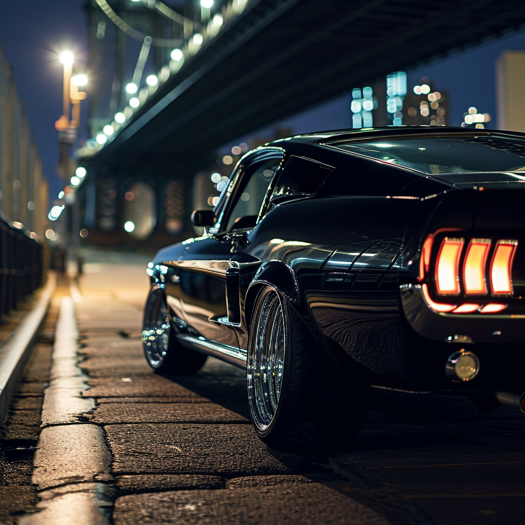 Stunning Black Ford Mustang with Wire Wheels