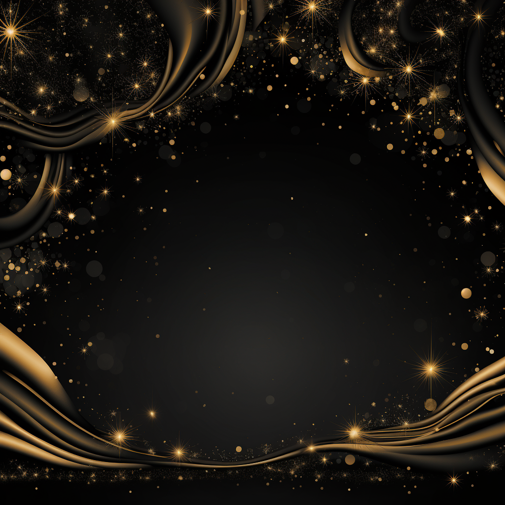 Elegant black and gold event poster