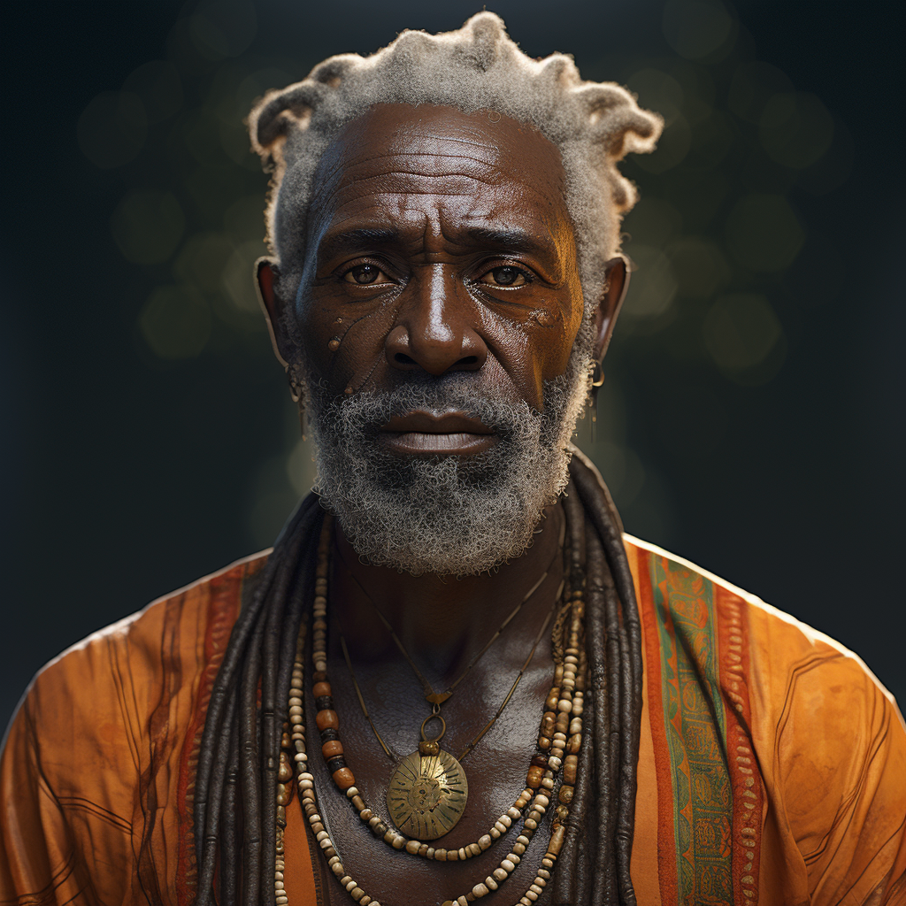 Realistic black man oracle image