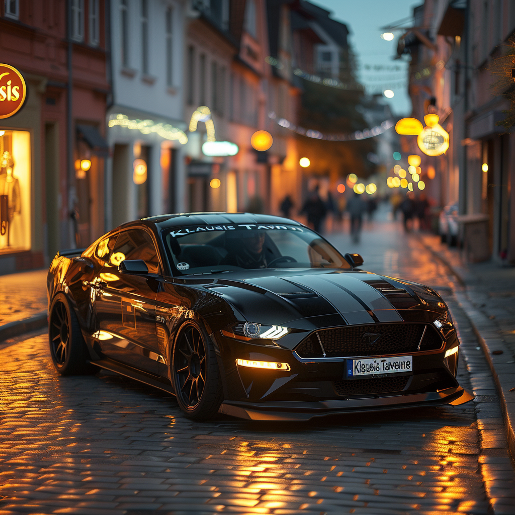 Black Mustang GT Race