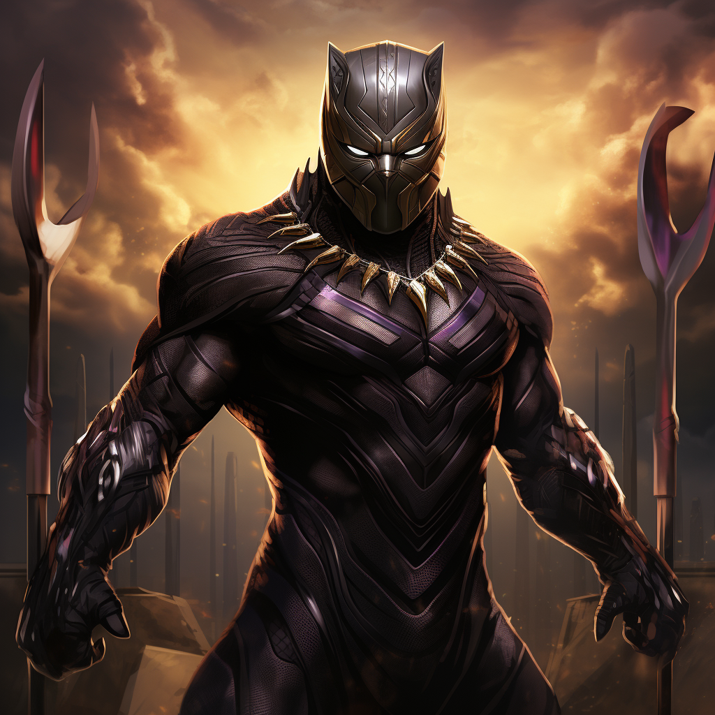 Black Panther preparing to fight