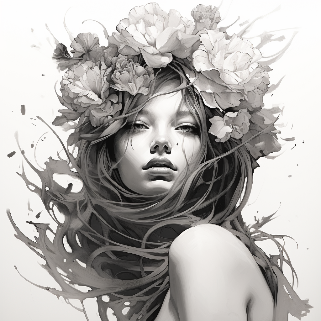 Creative black and white illustrations