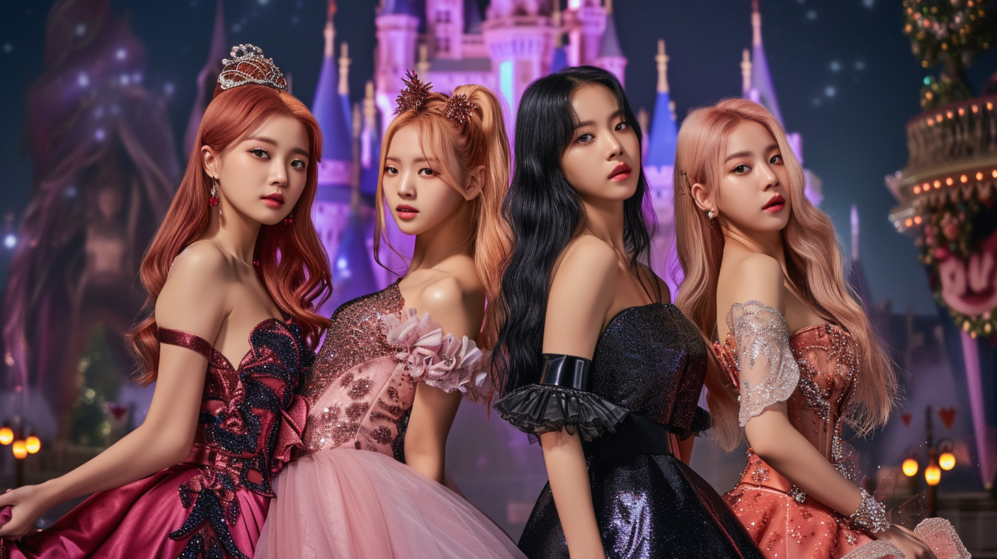 Blackpink K-Pop Group Disney Theme Dress