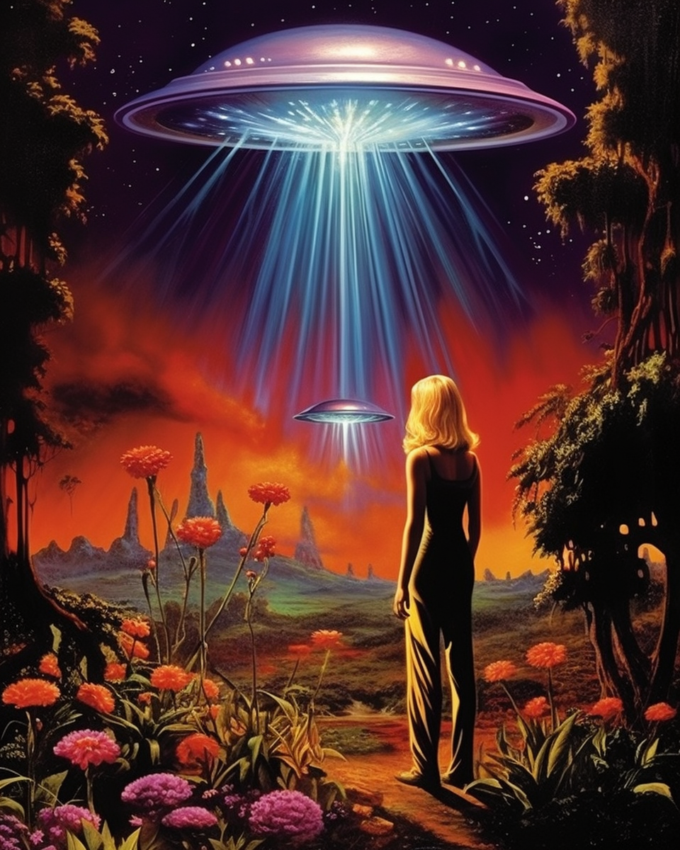 Blonde Aryan Vril Woman UFO