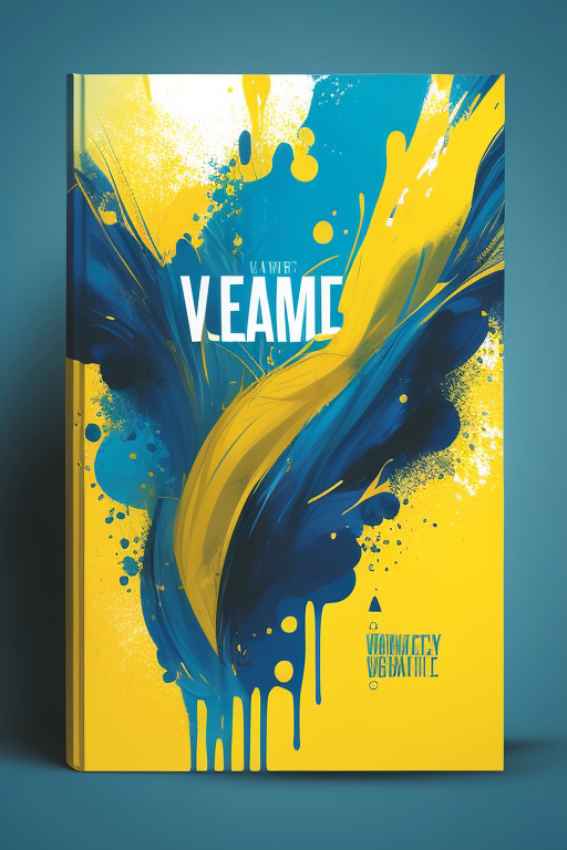 Vibrant blue and yellow abstract splash book cover