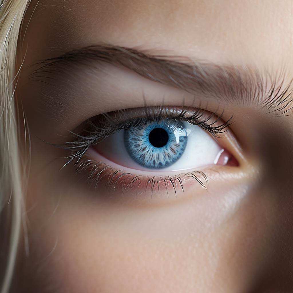 Image of a girl with blue eyes