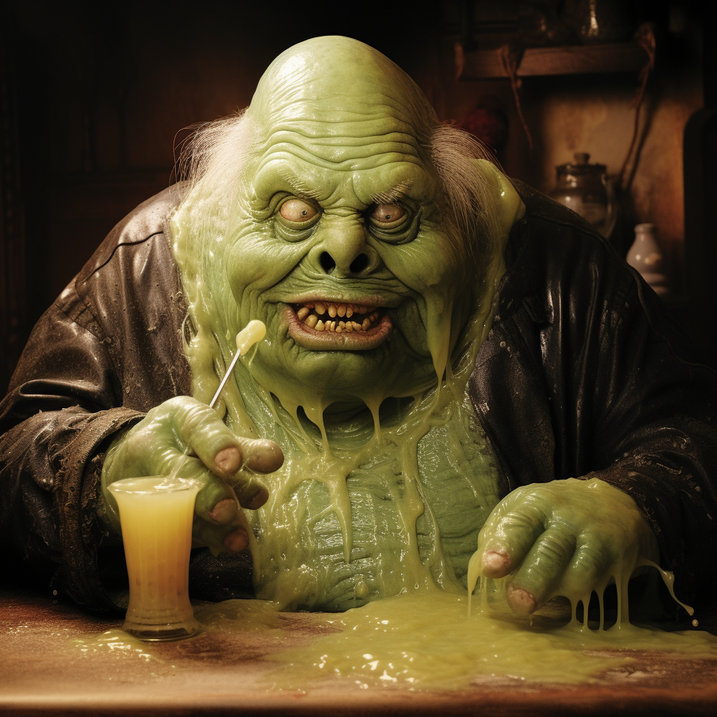 Bob eating all the ooze  ?