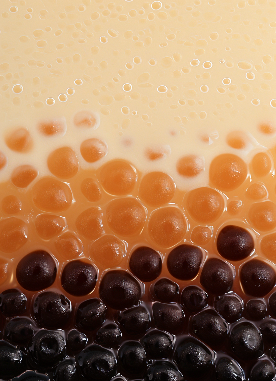 Creamy Brown Boba Tea Texture