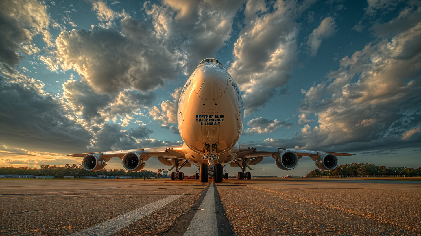 White Boeing 747 Airplane Apron