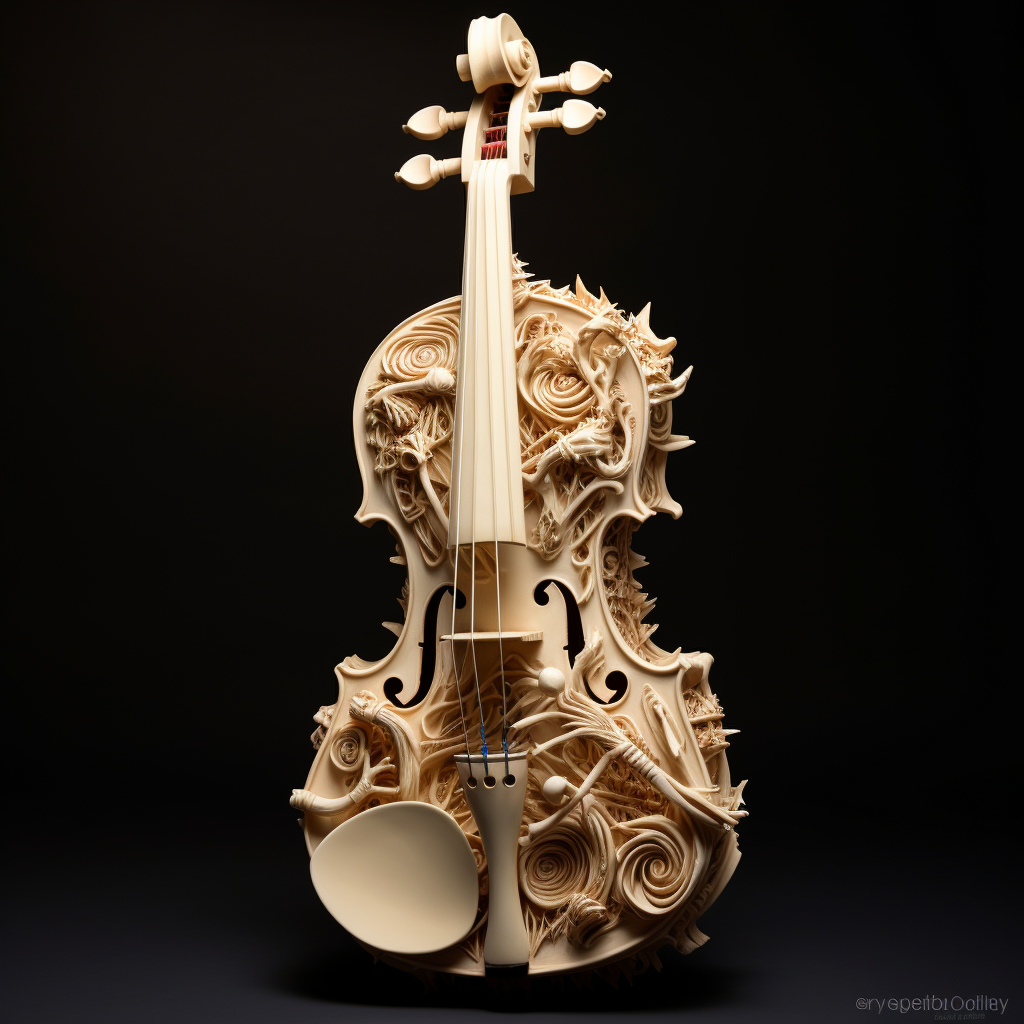 Unique bone violin creation