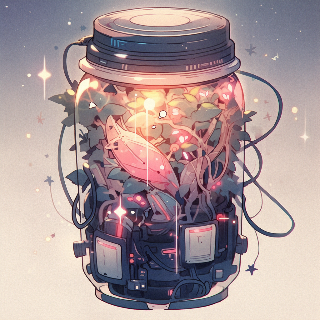 Brain in High-Tech Jar with Wires