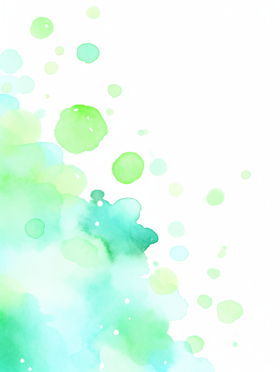 Colorful watercolor bubbles on white background