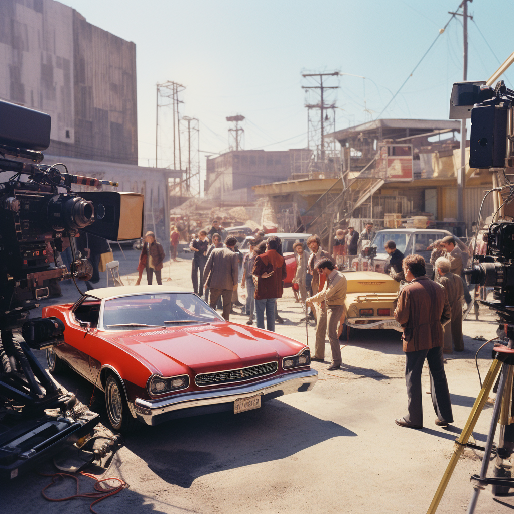 Vintage BTS movie set in the 70s