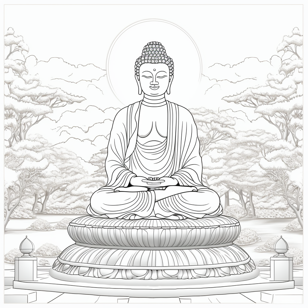 Buddhism Coloring Book for Kids